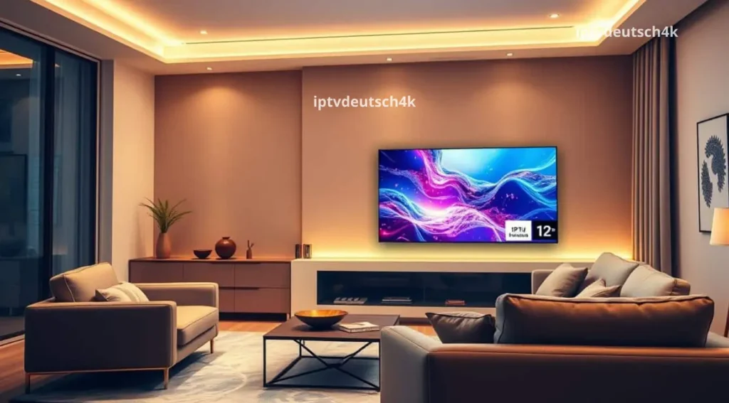 Film- und Serienauswahl auf einem TV-Screen – zeigt die Vielfalt von IPTV ohne Vertrag in Deutschland.