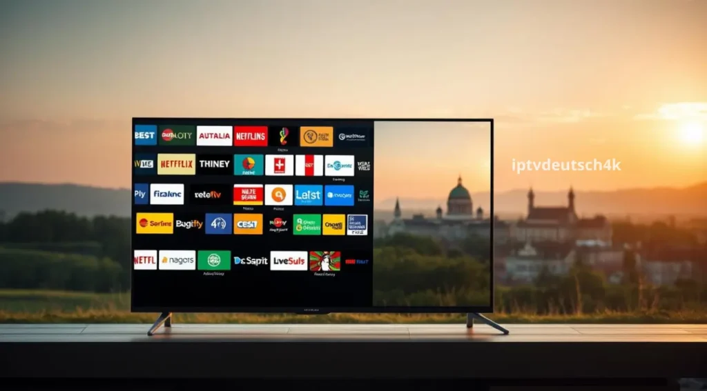 Deutschsprachige IPTV Sender in einer M3U Playlist auf einem Bildschirm, gestreamt über VLC mit strukturierter Senderliste in hoher Qualität.