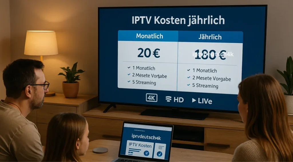 Übersicht zu IPTV Abo Preise – verschiedene Pakete für jeden Bedarf im Vergleich mit iptvdeutsch4k