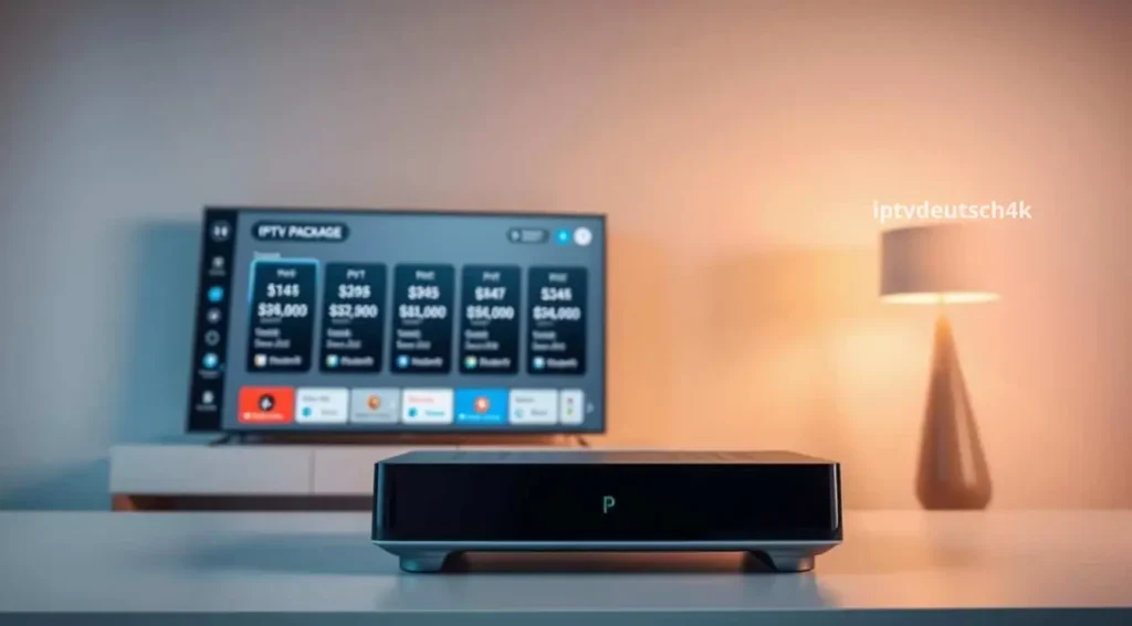 Startbildschirm eines Fernsehers mit iptv kanälen in moderner, sortierbarer iptv senderliste mit klarer Navigation bei iptvdeutsch4k.