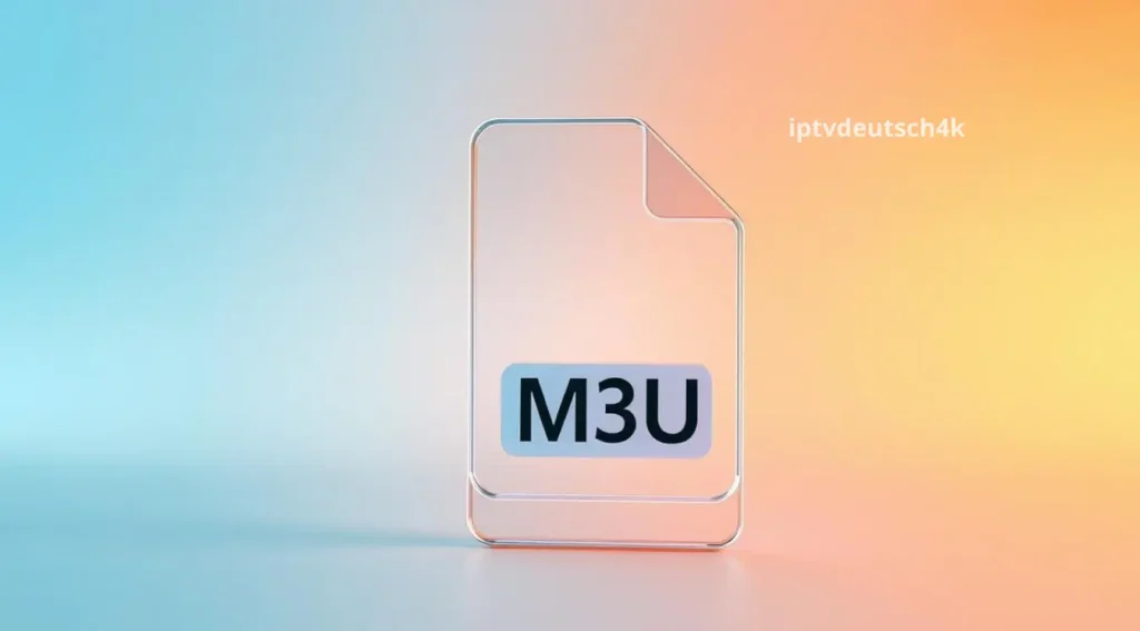 M3u Playlist mit deutschen TV-Sendern auf Smart TV dargestellt – strukturierte Senderliste in HD-Qualität