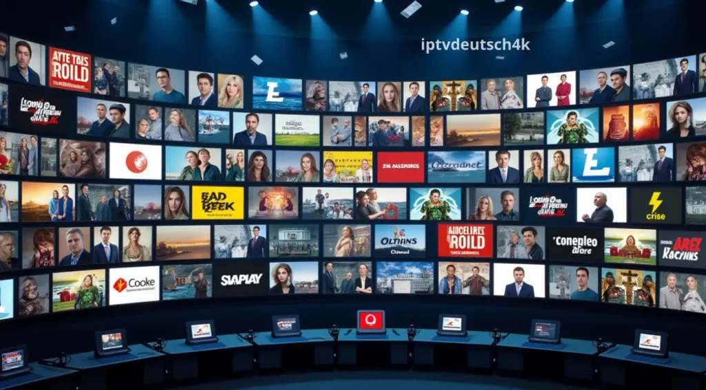 Smart TV IPTV mit übersichtlicher Senderliste und Zugriff auf Serien, Filme und Live-TV – bequem steuerbar ohne zusätzliche Hardware.