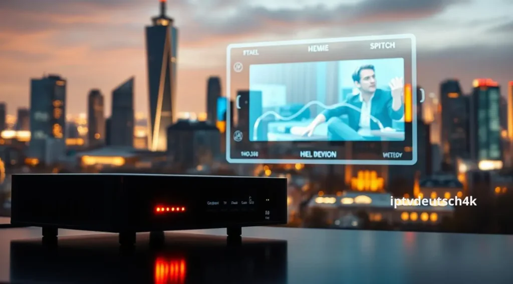 German IPTV Streaming Erfahrungen – Nutzer streamt deutsche Sender auf Smart-TV im Wohnzimmer und sammelt echte Eindrücke in HD-Qualität