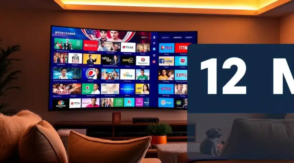 familie nutzt iptv 12m auf verschiedenen geräten gleichzeitig