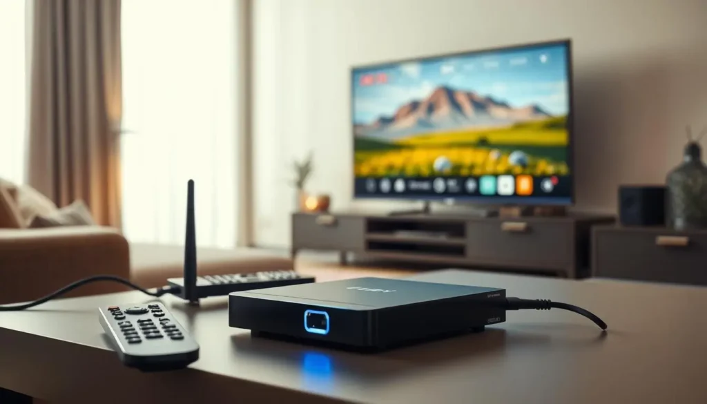 Wie funktioniert IPTV – Set-Top-Box verarbeitet IP-Streams und gibt Videosignal an Smart-TV aus