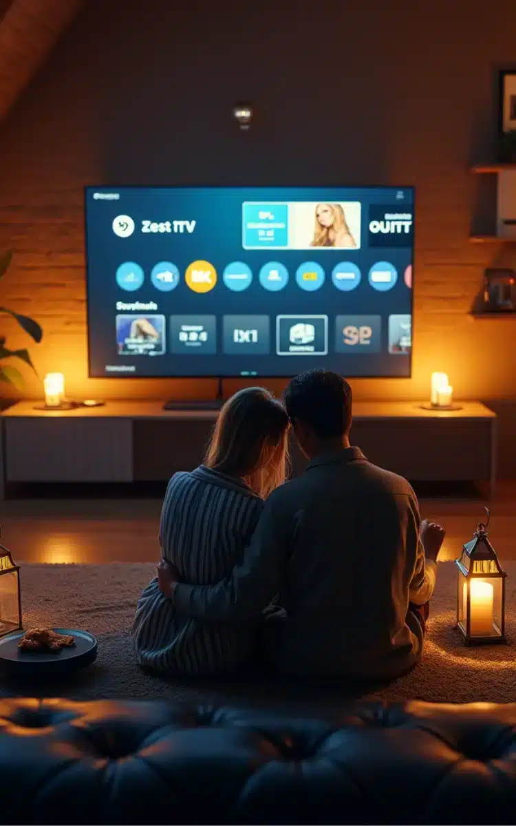 IPTV Sender Liste mit strukturierter Übersicht von TV-Kanälen und Programmen