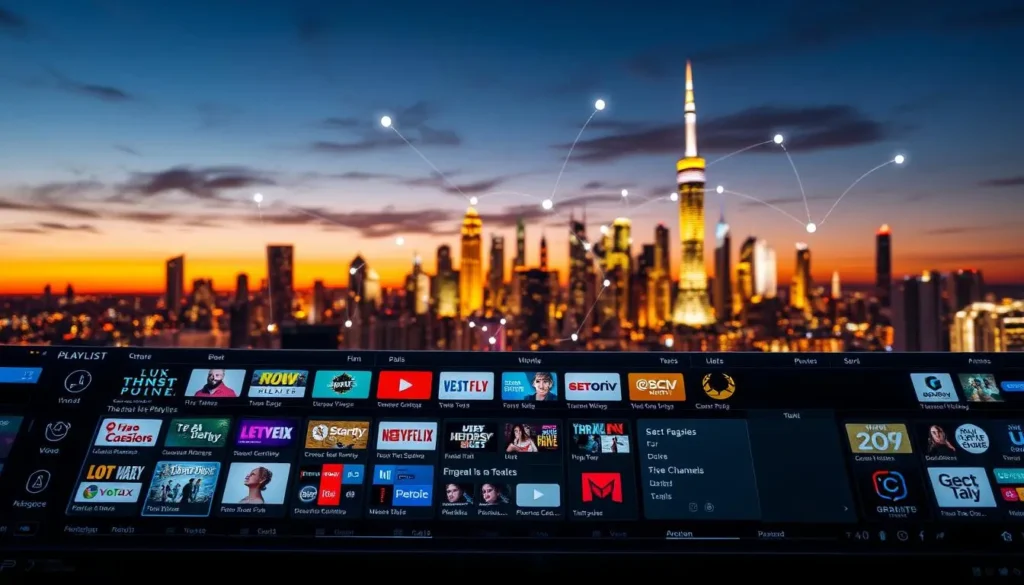 iptv kostenlos testen mit moderner Streaming-Oberfläche und vernetzter TV-Nutzung