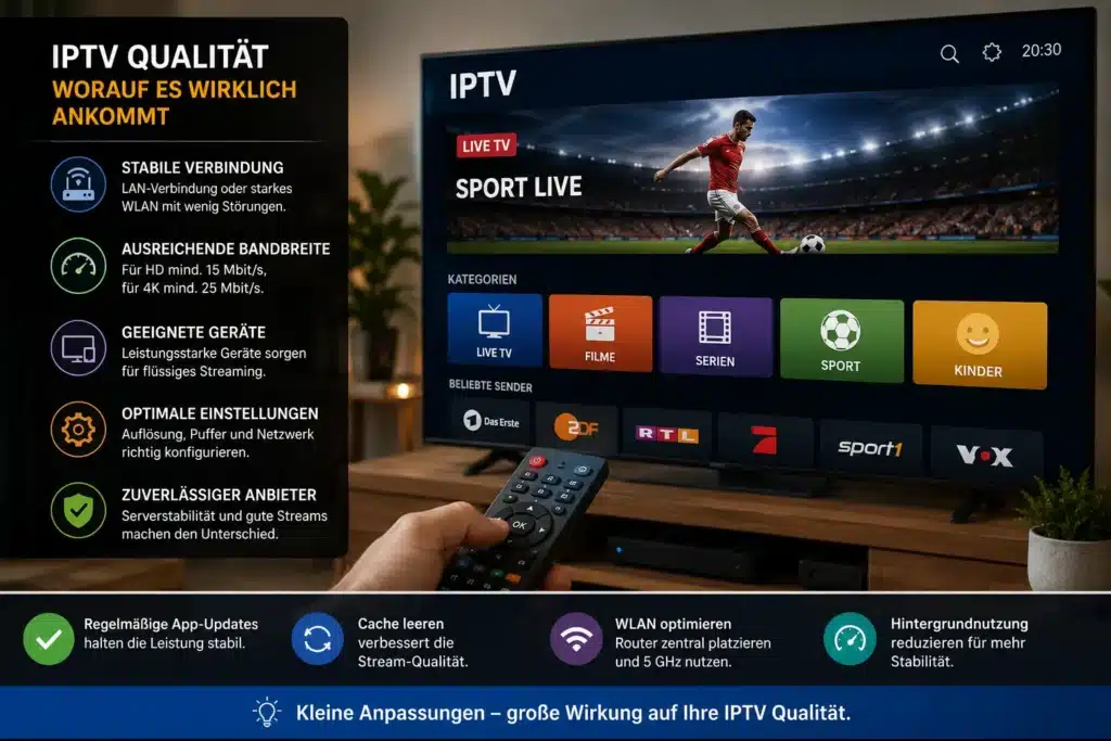 IPTV Smart TV Probleme bei Stabilität und Streaming Qualität am Abend